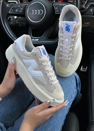 Жіночі кросівки бежеві new balance ct302 beige white blue