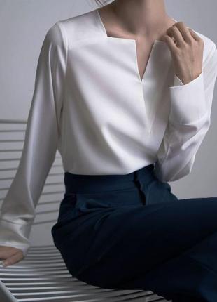 Белая элегантная блуза wera stockholm