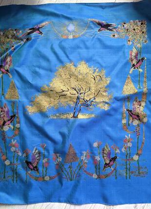 Яскрава хустка, тайський шовк, king size.