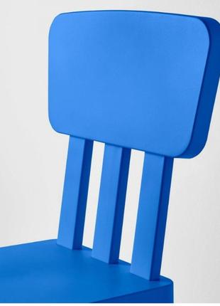 Дитячий стілець ikea mammut (маммут) синій4 фото