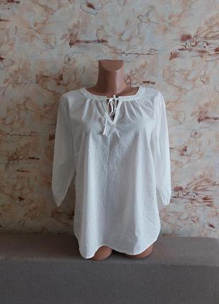 Белая блуза рубашка up2fashon m/l