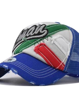 Кепка тракер oman (оман) с сеточкой синяя, унисекс wuke one size