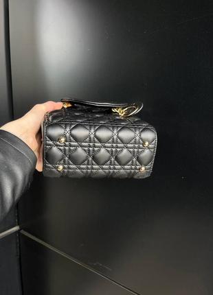 Женская сумка christian dior lady black mini3 фото