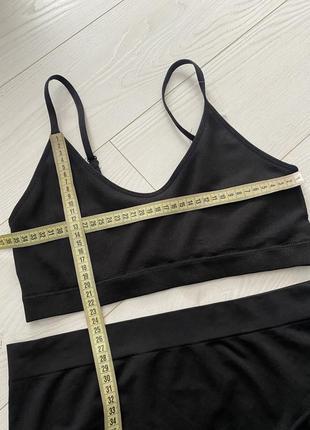 Набір топ + трусики/ чорний комплект / сліпи/ бра з трусами набор4 фото