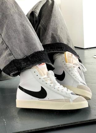 Кросівки nike blazer mid black/white2 фото