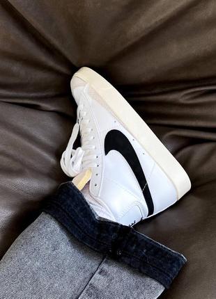 Кросівки nike blazer mid black/white7 фото