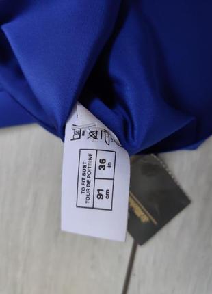 Невагома шифонова блузка від іменитого бренда насиченого синього кольору2 фото