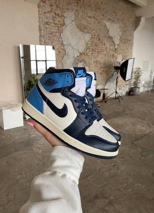 Кросівки jordan 1 retro high obsidian unc