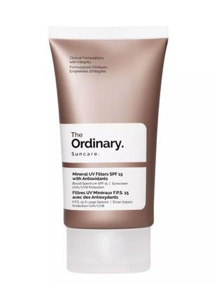 The ordinary - мінеральний сонцезахисний крем spf15 з антиоксидантами - mineral uv filters spf15 with antioxidants - 50ml