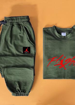 Мужской осенний комплект оверсайз мужественный спортивный трикотажный костюм jordan