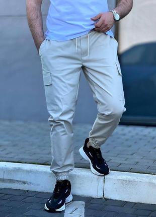 Брюки мужские осенние базовые на осень стильные штаны джинсы белые черные бежевые серые зеленые хаки карго с карманами повседневные батал