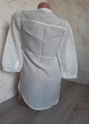 Рубашка  батист белая/айвори 44 р3 фото