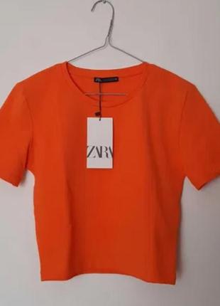 Укорченная футболка zara