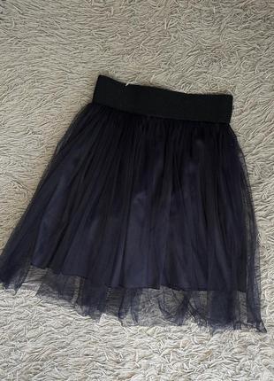 Фатиновая юбка. юбка из фатина. темно синяя юбка