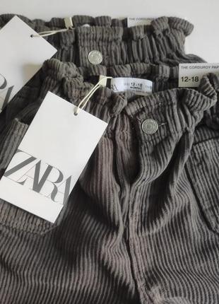 Вельветовые брюки zara 12-18 мес2 фото