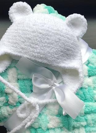 Дитячий плед ручної роботи.дитячий в'язаний плед