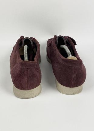 Замшеві туфлі clark’s originals wallabee 16050 оригінал бордові розмір 44.54 фото