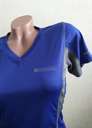 Спортивная футболка. двухцветная. синий электрик, серый.7 фото