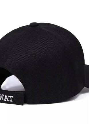 Кепка бейсболка swat (police, fbi) з вигнутим козирком чорна, унісекс wuke one size6 фото