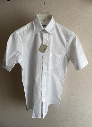Рубашка белая с короткими рукавами новая1 фото