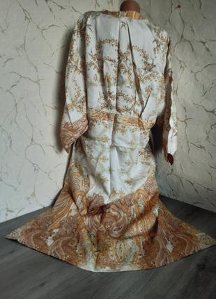 Плаття кімоно міді/довга бежеве ліоцел, 44-46 р5 фото