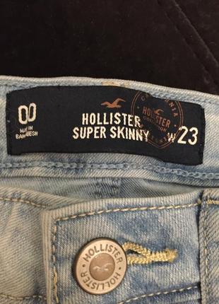 Hollister super skinny с необработанным низом4 фото