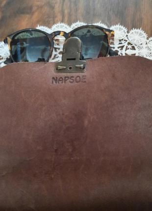 Оригинальная брендовая кожаная сумочка с лазерным напылением napsoe6 фото