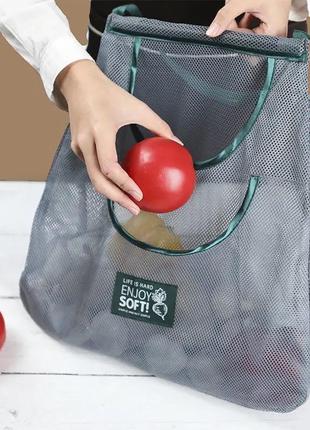 Авоськая для продуктов. шоппер экосумка. экологическая сумка для овощей и фруктов3 фото