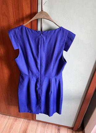 Синее платье-платье трапеция4 фото
