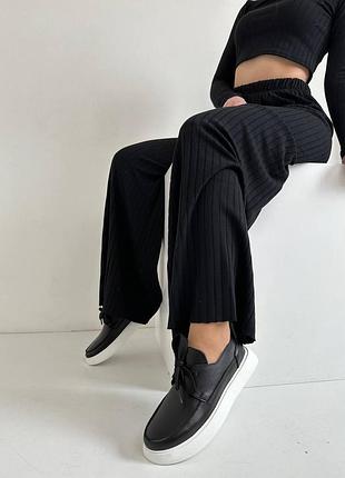 Мокасины кожаные