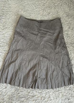 Юбка. юбка женская. юбка в стиле сафари. юбка графитовая1 фото