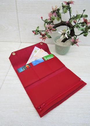 Красный кошелек handmade "monica"3 фото