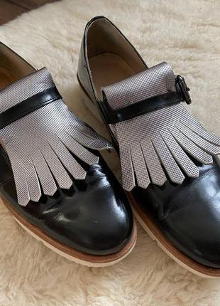 Pasito кожаные туфли, лоферы, итальялия, 38 р6 фото