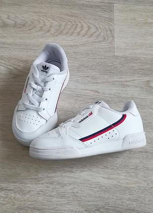 Кроссовки кожаные белые adidas continental 26 размер