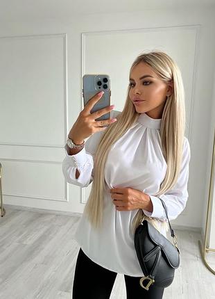 Блузка с высоким воротником блузка з високим коміром 42-52 р-р