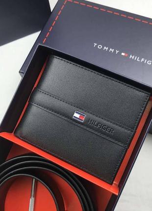 Мужской подарочный набор tommy hilfiger  ремень и пояс8 фото