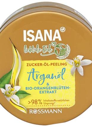 Цукровий скраб isana argan peeling