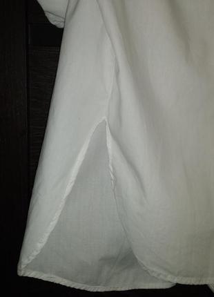 Отличная винтажная рубашка,белая, аппликация,цветы,хлопок6 фото