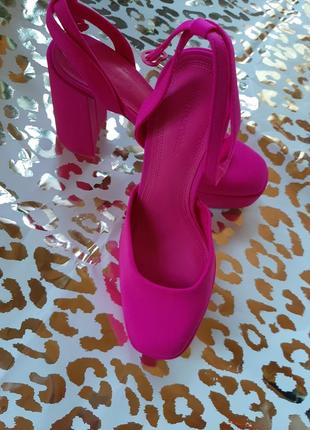 Туфли розовые из шолковой ткани5 фото