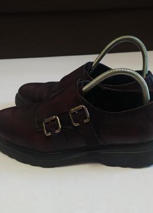 Шкіряні натуральні туфельки, черевики на низькому ходу made in italy3 фото