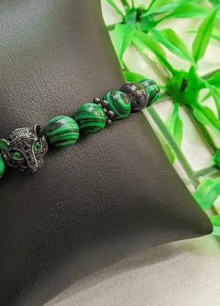 Браслет з малахіту