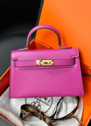 Сумка женская люкс в стиле hermes kelly mini 19см