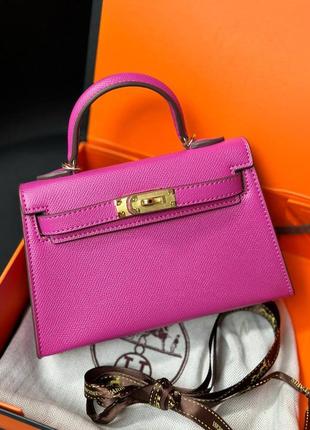 Сумка жіноча люкс в стилі hermes kelly mini 19см5 фото