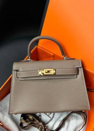 Сумка женская люкс в стиле hermes kelly mini 19см