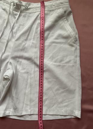 Білі шорти віскоза на резинці з карманами6 фото