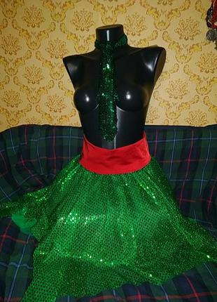 Праздничная карнавальная юбочка на костюм эльфа