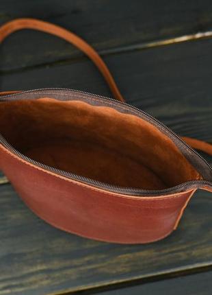 Женская кожаная сумка эллис хл, натуральная кожа итальянский краст, цвет вишня4 фото