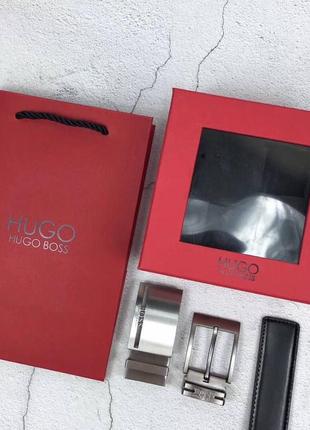 Мужской подарочный набор  hugo boss  пояс3 фото