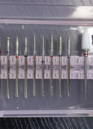 Набір насадок для манікюру і педикюру 12 шт