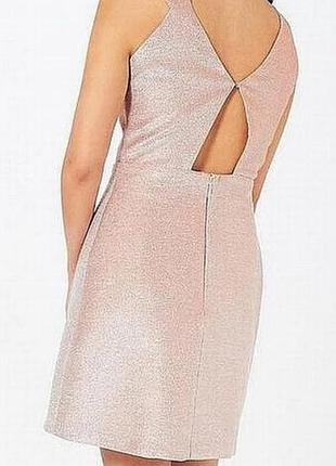 Платье  мини с эффектом металлик miss selfridge  размер m 44-46 2